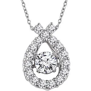 14K White 1/2 CTW Diamond Mystara® 16-18" Necklace