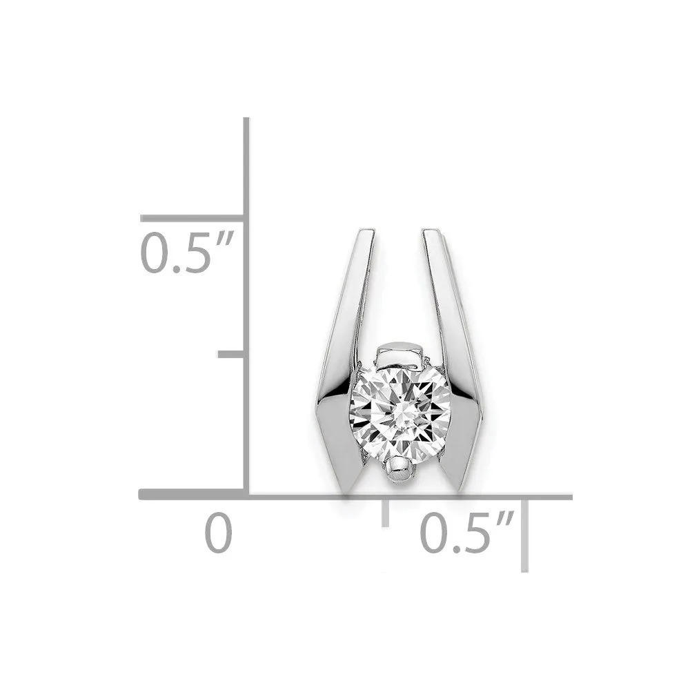 14k White Gold5.25mm AAA Diamond Slide