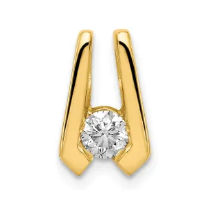 14k Yellow Gold A 4mm Diamond Slide