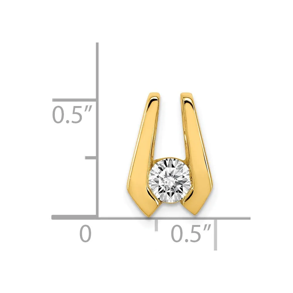 14k Yellow Gold VS 4.5mm Diamond Slide
