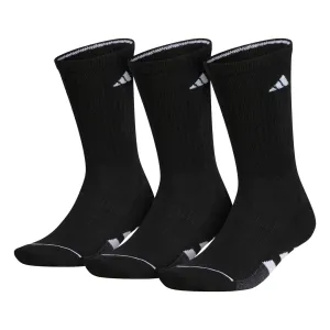 adidas Men's Cushioned Crew Socks 3 Pack (Black)