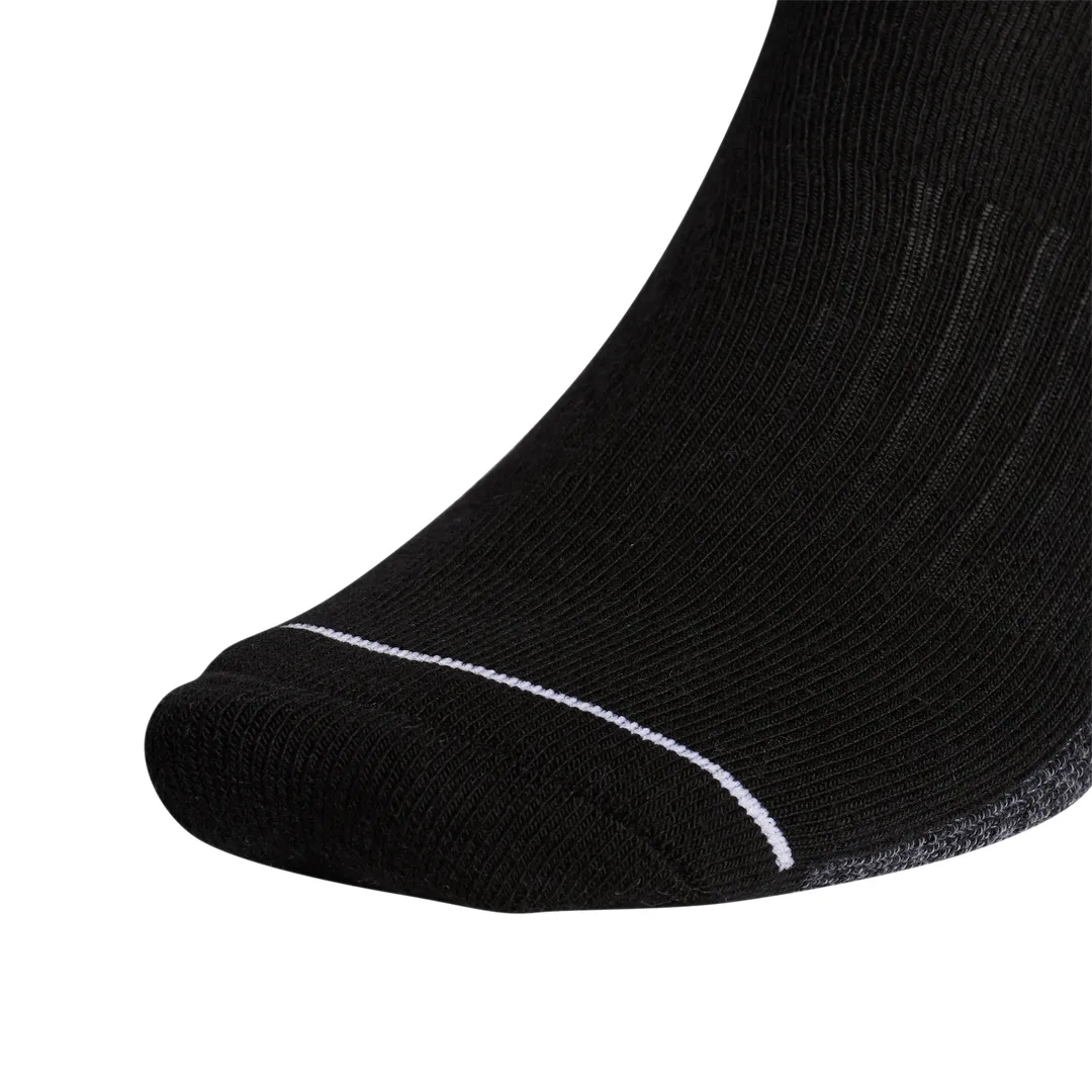 adidas Men's Cushioned Crew Socks 3 Pack (Black)