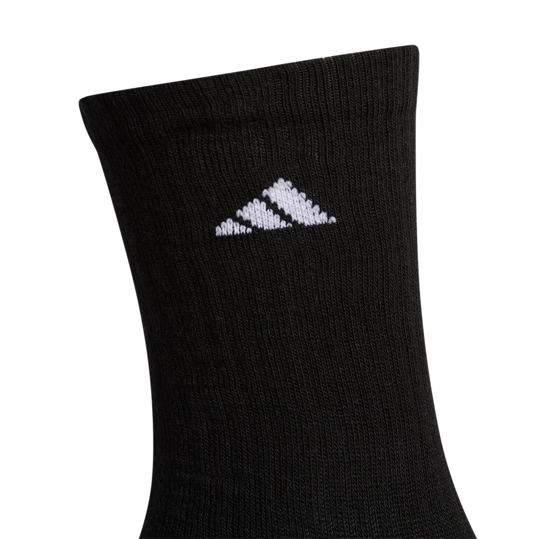 adidas Men's Cushioned Crew Socks 3 Pack (Black)