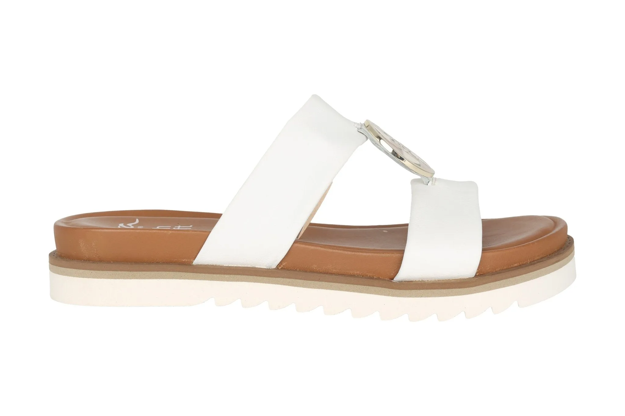 'Alicantes' women's slide sandal - white