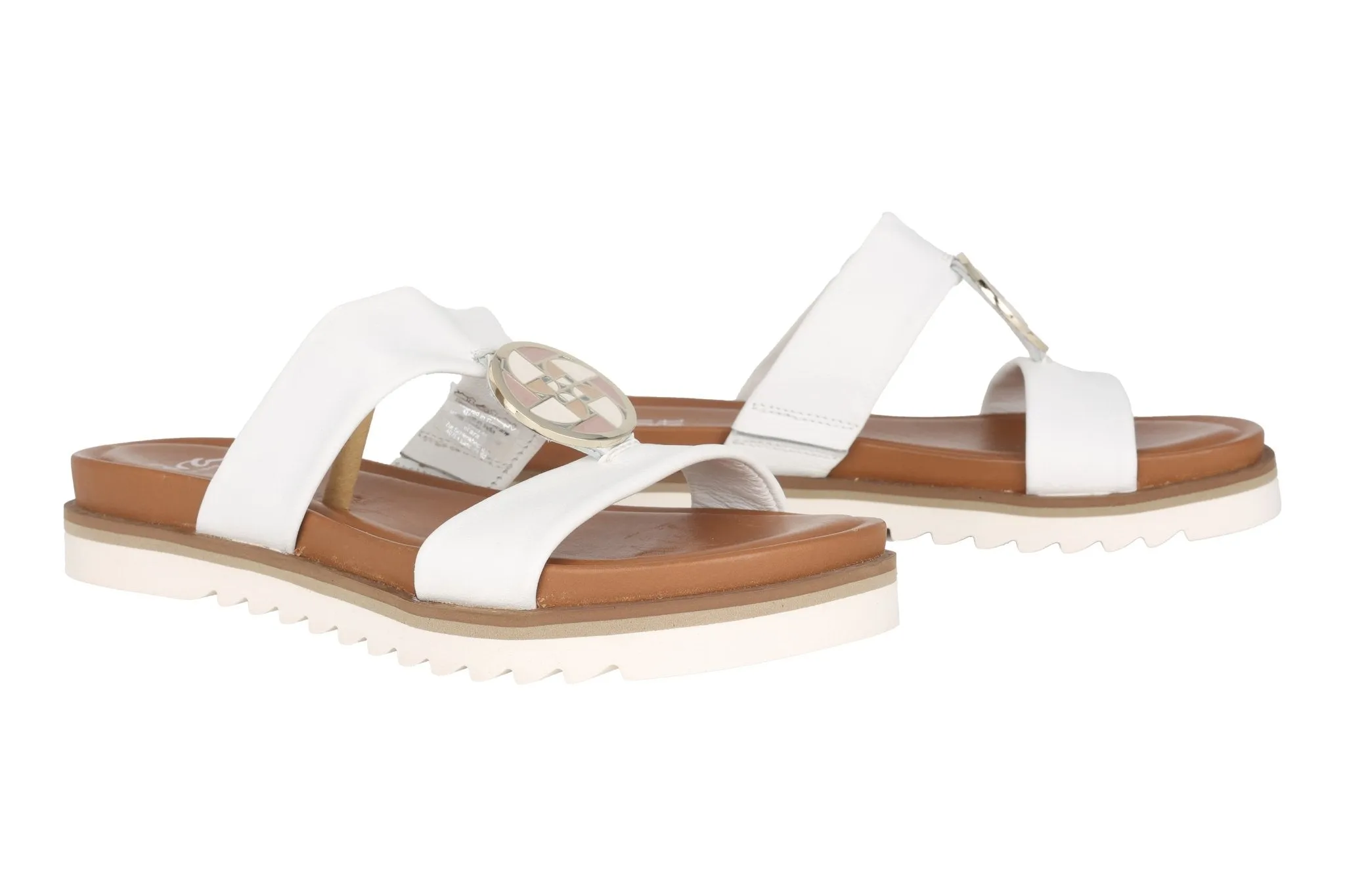 'Alicantes' women's slide sandal - white
