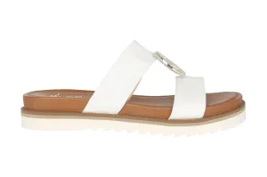 'Alicantes' women's slide sandal - white