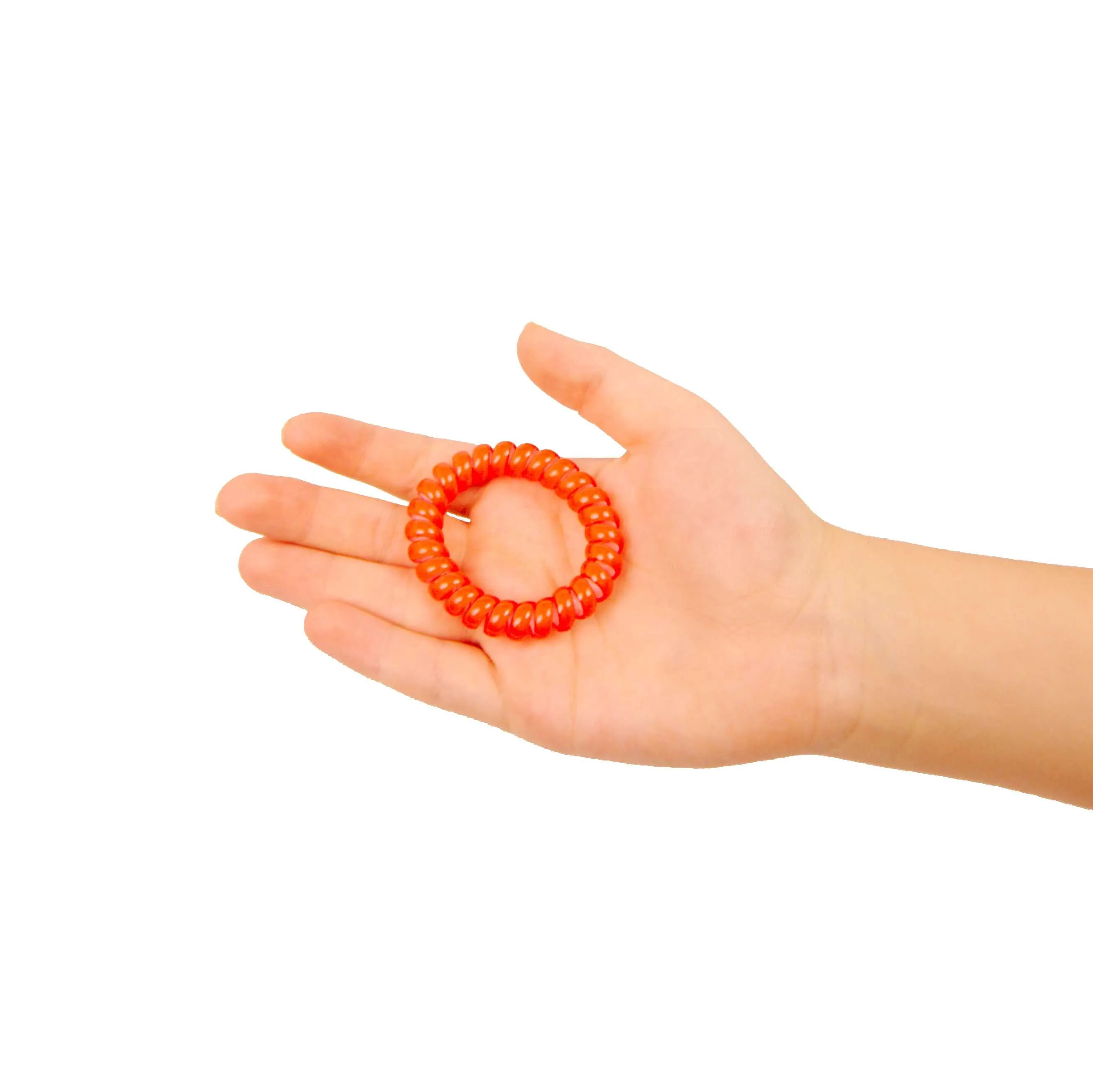Amelia Beauty Products 8 Medium Elastic Hair Coils, 2.0in Diameter Thick Spiral Hair Ties, Gentle on Hair, Strong Hold and Minimizes Dents and Creases, Cherry