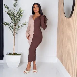 Angie Color Block Midi Dress
