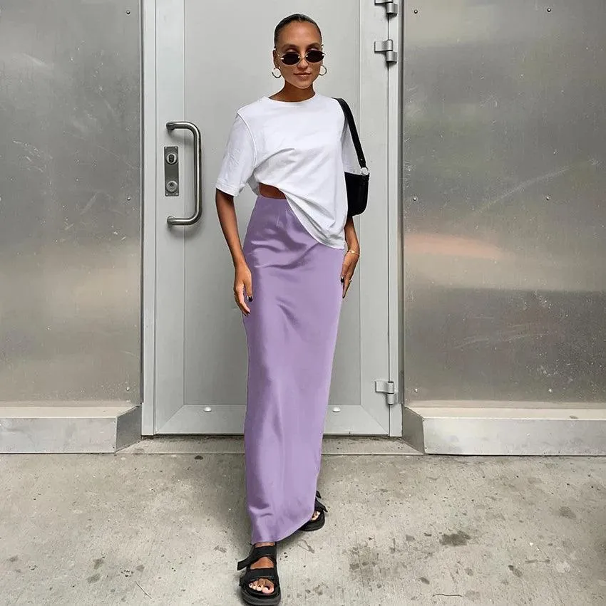 Antoinette Satin Maxi Skirt