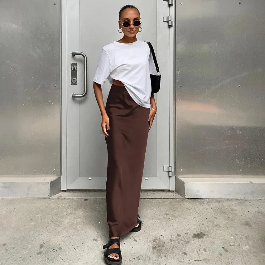 Antoinette Satin Maxi Skirt
