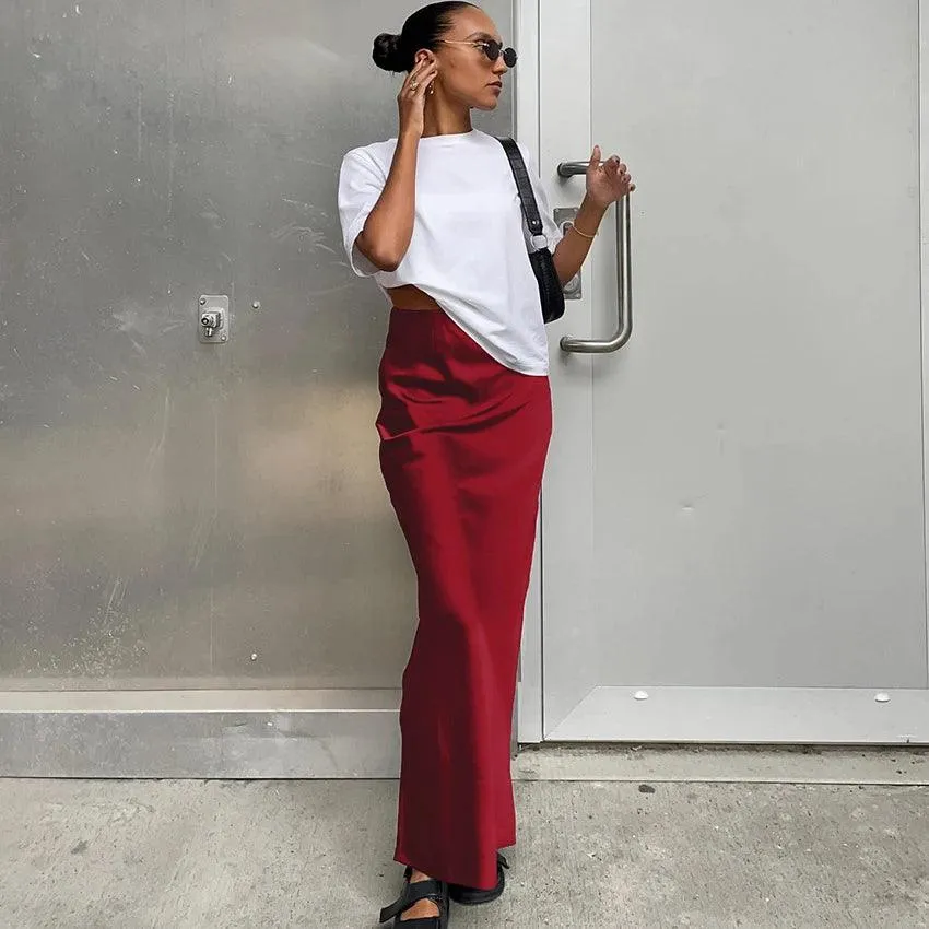 Antoinette Satin Maxi Skirt