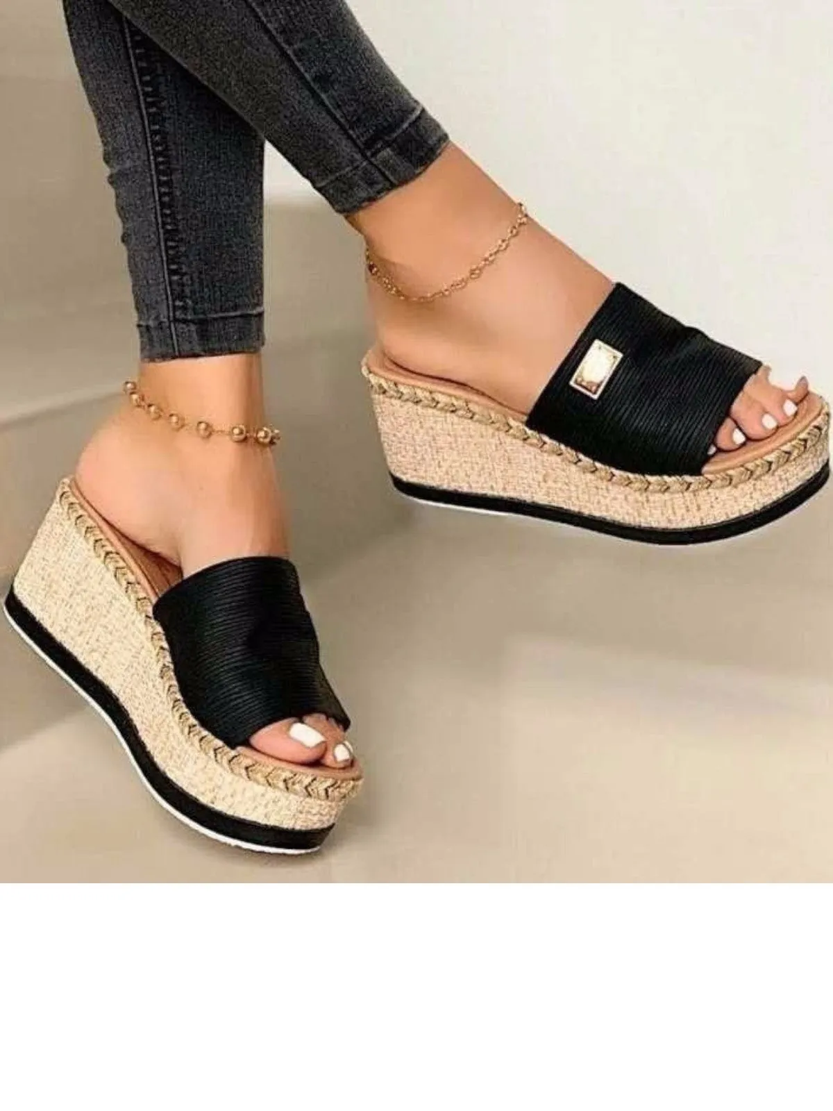 Arabella - Summer Wedge Open-Toe Sandals