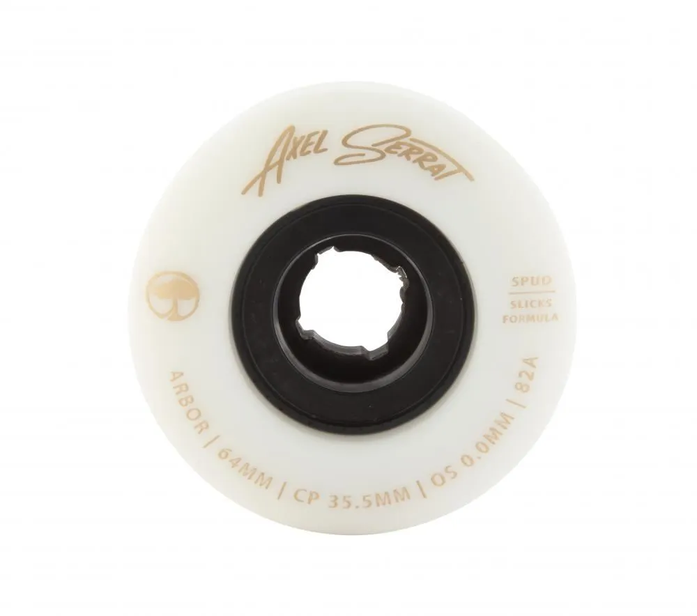 Arbor Signature Skateboard Wheels Spud Axel Serrat 82a - White