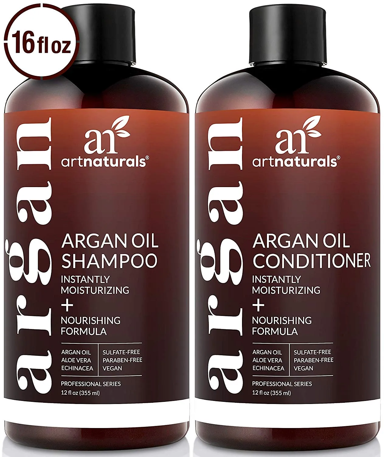 ArtNaturals Organic Moroccan Argan Oil Shampoo and Conditioner Set