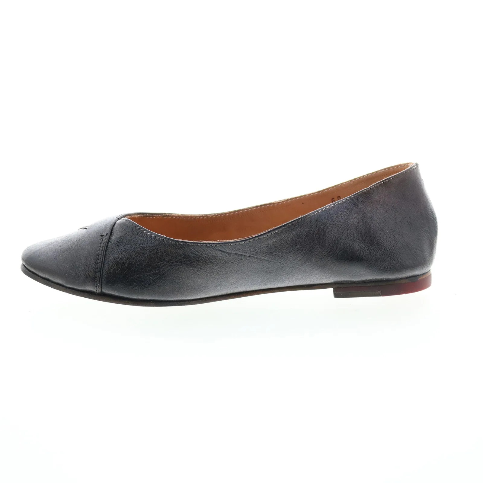 Bed Stu Indie F301622 Womens Black Leather Slip On Ballet Flats Shoes