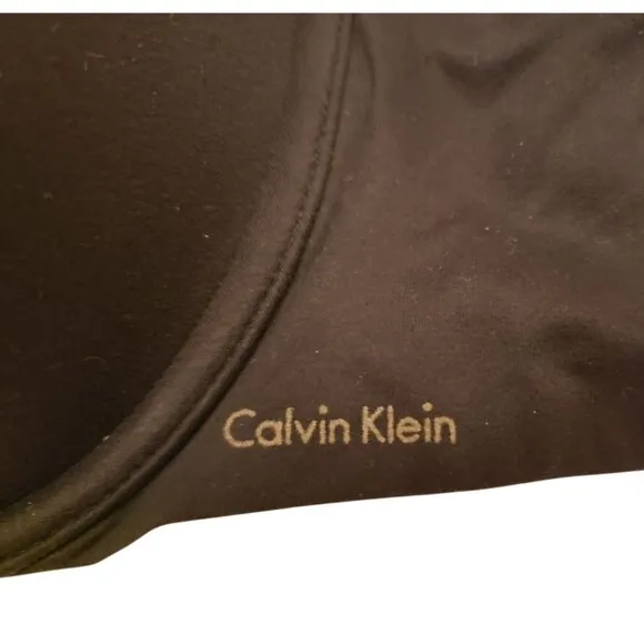 Bundle of 2 Calvin Klein Women's Perfectly Fit T-Shirt Bra Black/Nude Size 34C