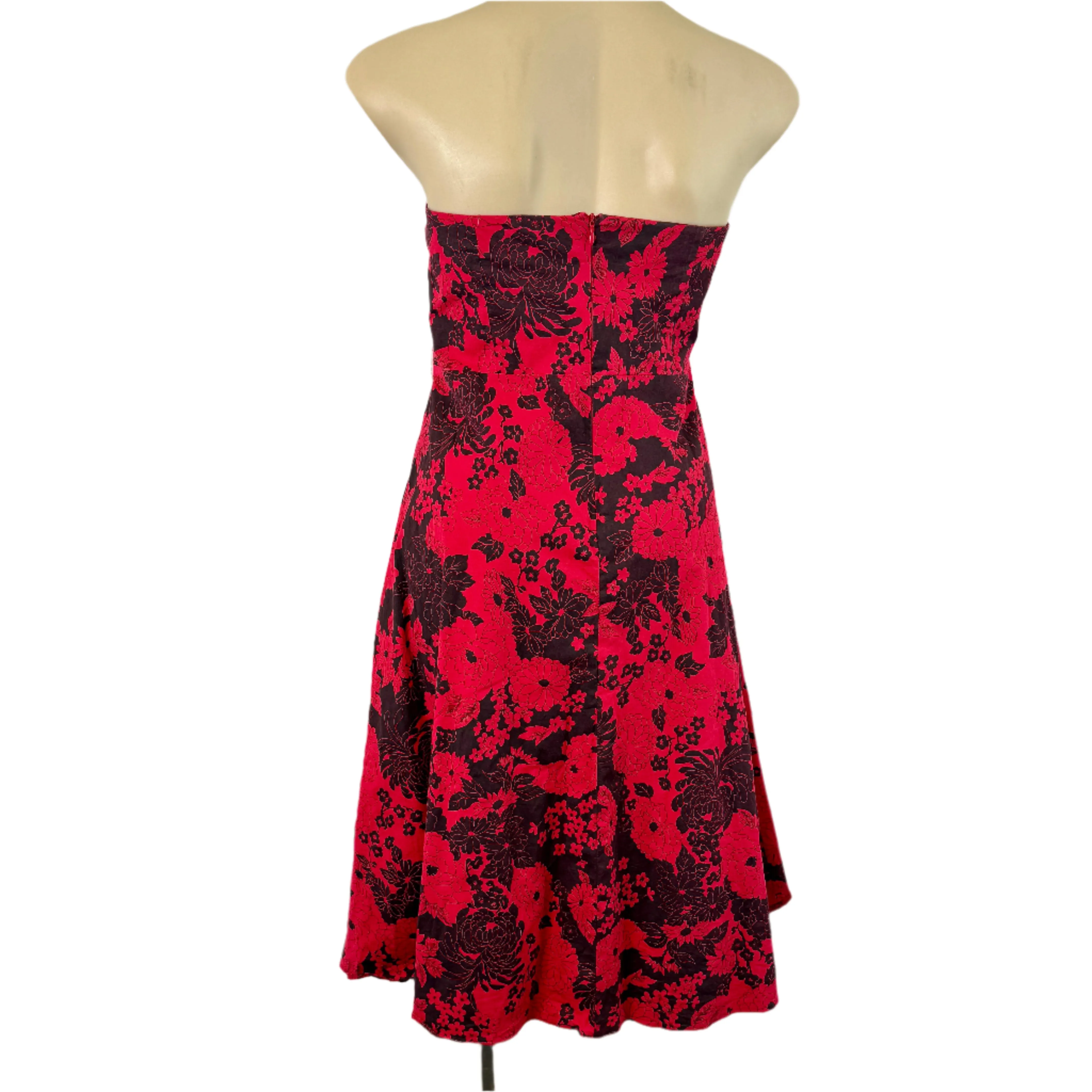City Chic Strapless Floral Dress - Size 14