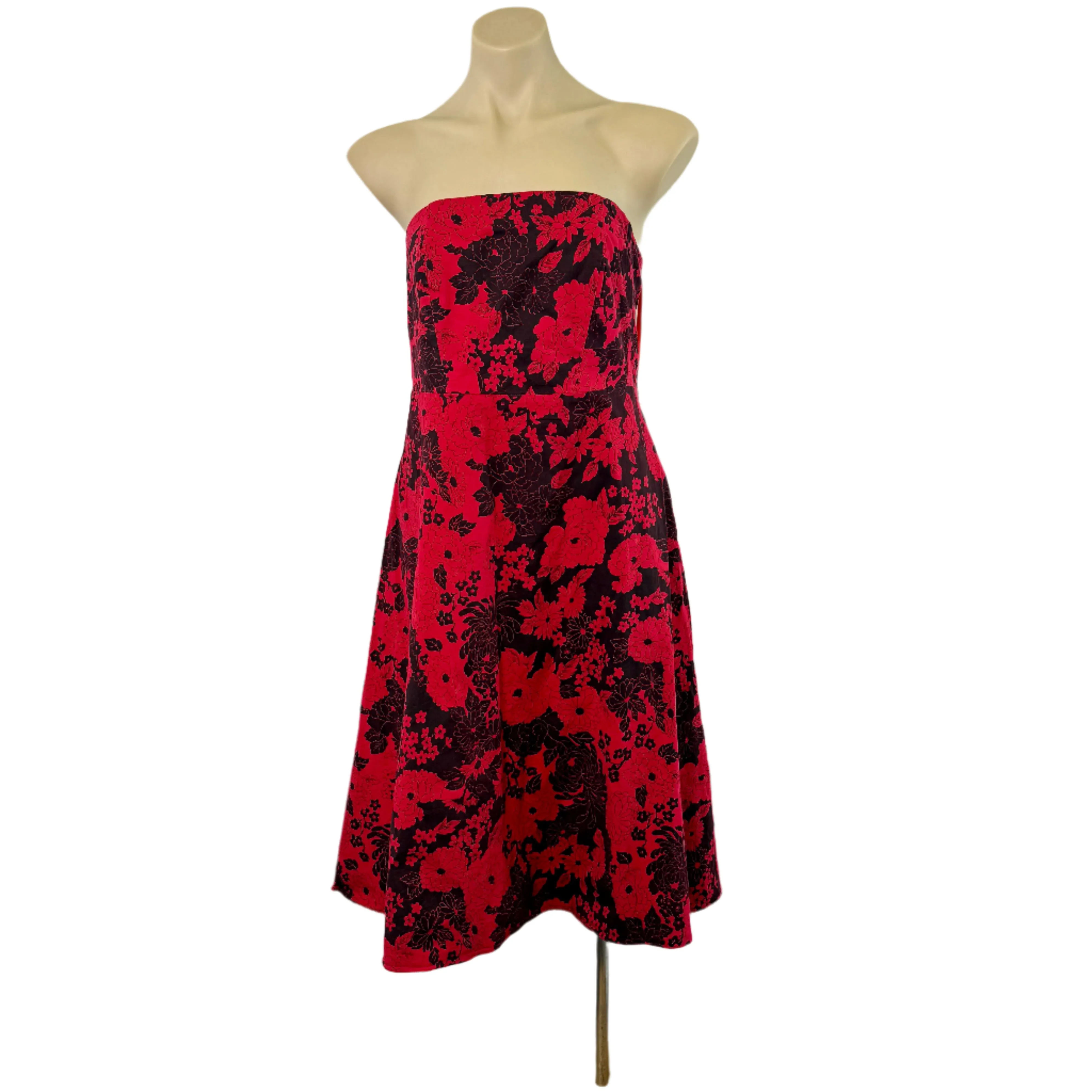 City Chic Strapless Floral Dress - Size 14