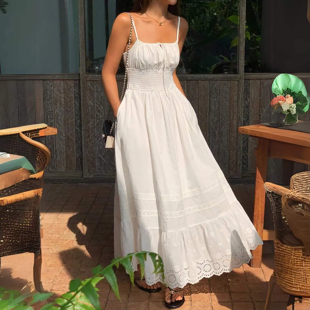 Clarissa™ | Flowing Chic Embroidered Dress