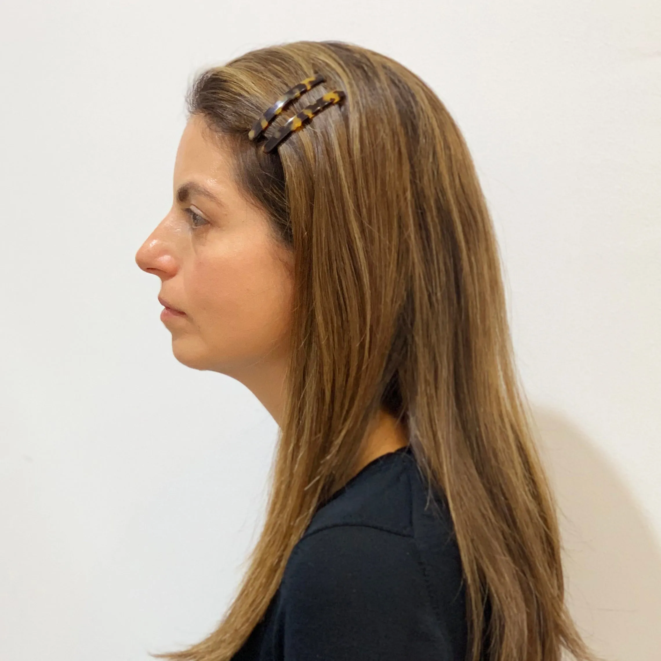 Classic Large Corne Noire Hair Clip Set