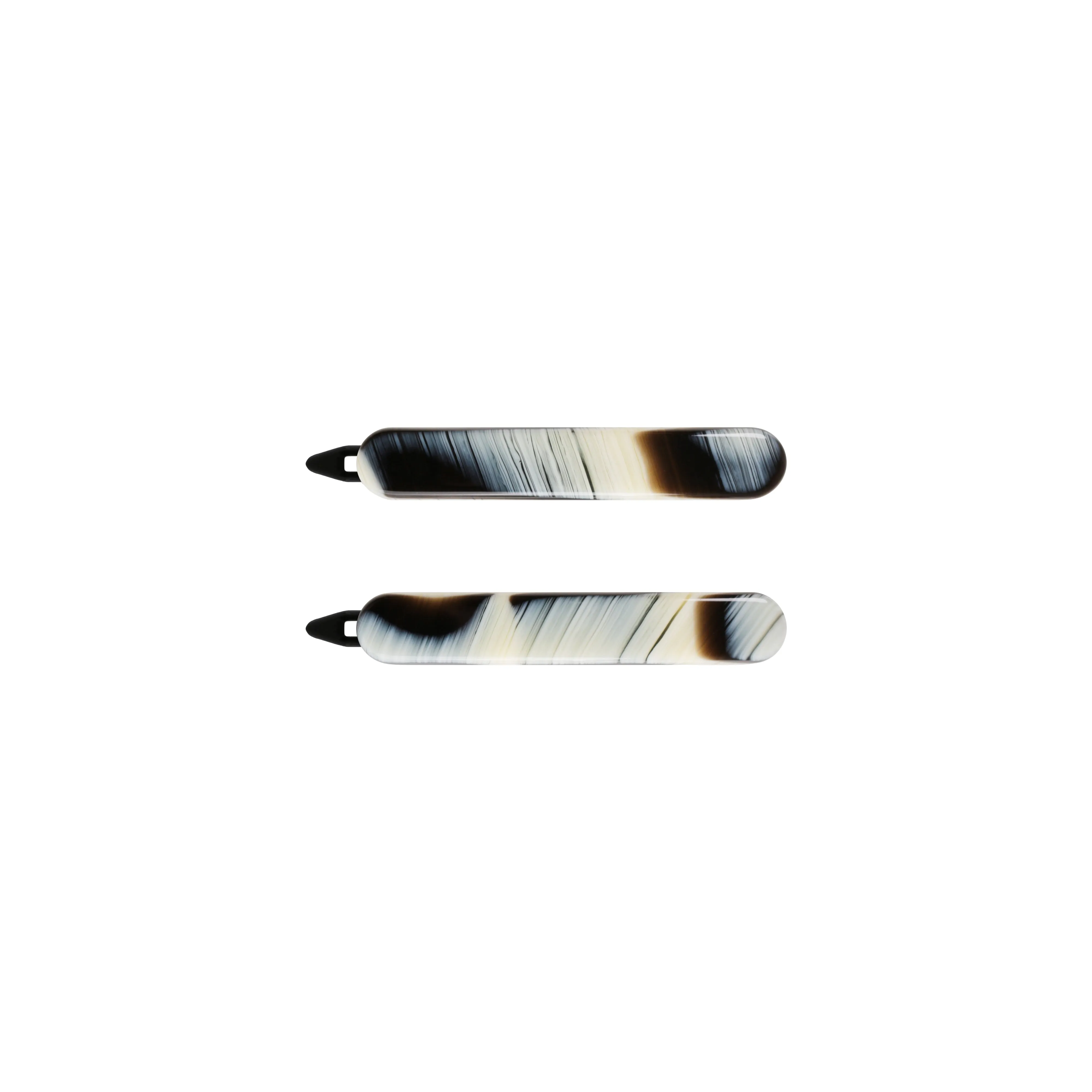 Classic Small Corne Noire Hair Clip Set