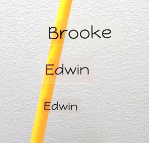 Clear Medium Name Stickers