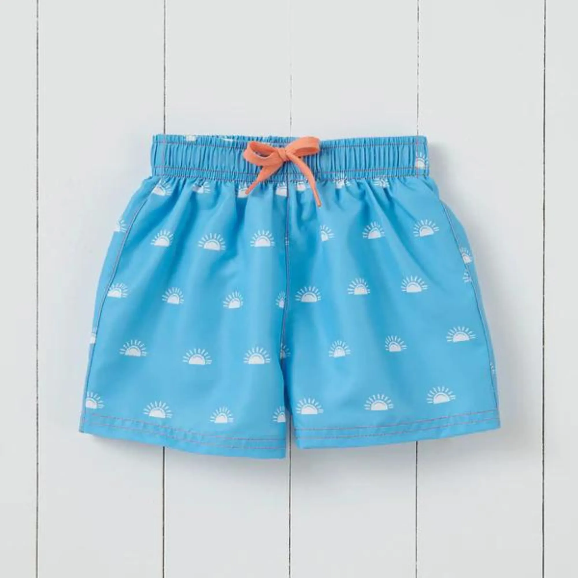 Cornflower Blue Woven Printed Swim Shorts