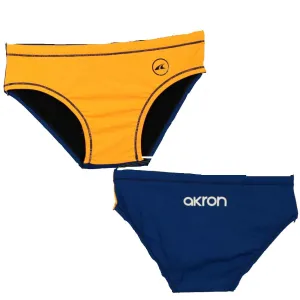 COSTUME AKRON ITALIA UOMO SLIP NUOTO PISCINA BICOLOR ARANCIO BLU