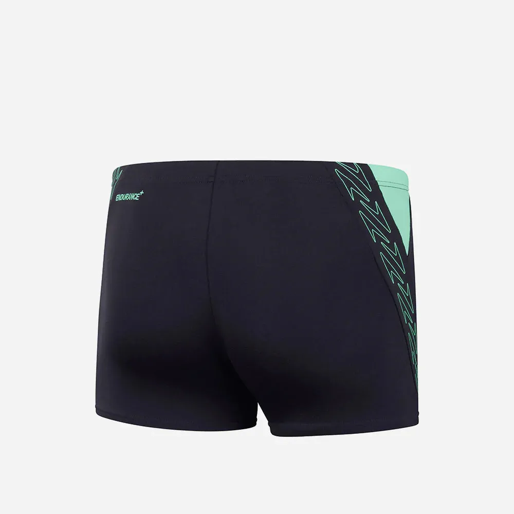 COSTUME SPEEDO MEDLEY LOGO AQUASHORT UOMO SLIP NUOTO PISCINA NERO ACQUARIUM