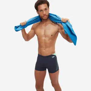 COSTUME SPEEDO MEDLEY LOGO AQUASHORT UOMO SLIP NUOTO PISCINA NERO ACQUARIUM
