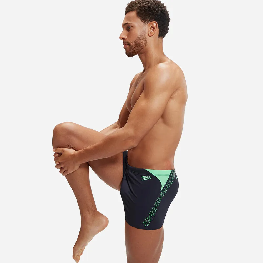 COSTUME SPEEDO MEDLEY LOGO AQUASHORT UOMO SLIP NUOTO PISCINA NERO ACQUARIUM