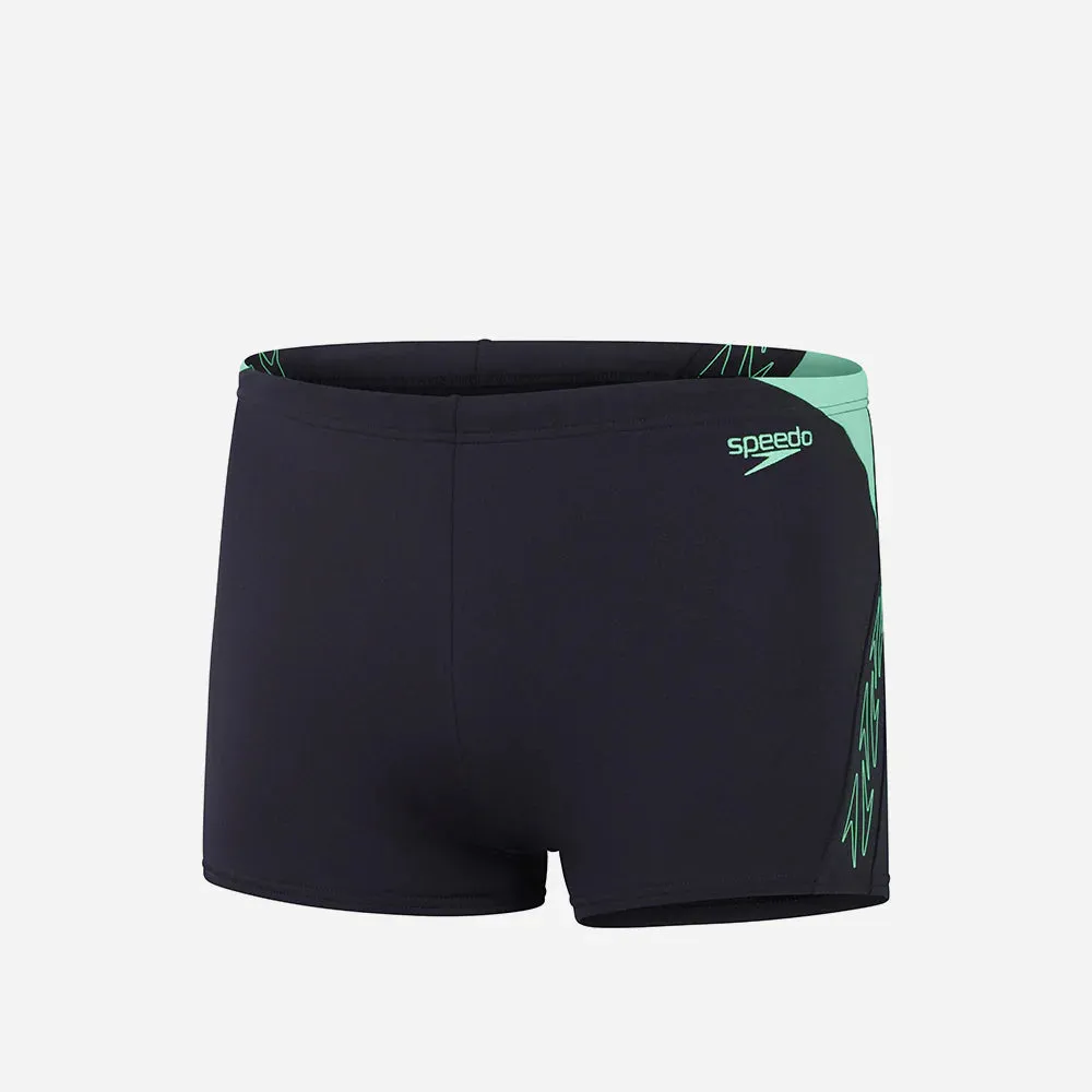 COSTUME SPEEDO MEDLEY LOGO AQUASHORT UOMO SLIP NUOTO PISCINA NERO ACQUARIUM