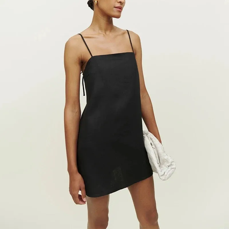 Cotton Linen Sleeveless Summer Dress