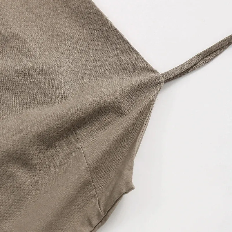 Cotton Linen Sleeveless Summer Dress