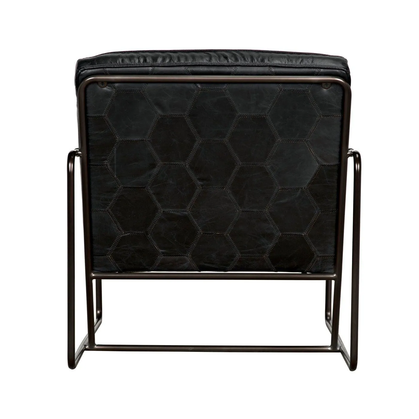 Demeter Chair, Metal and Leather