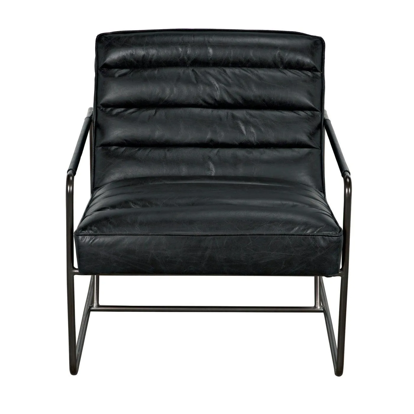 Demeter Chair, Metal and Leather