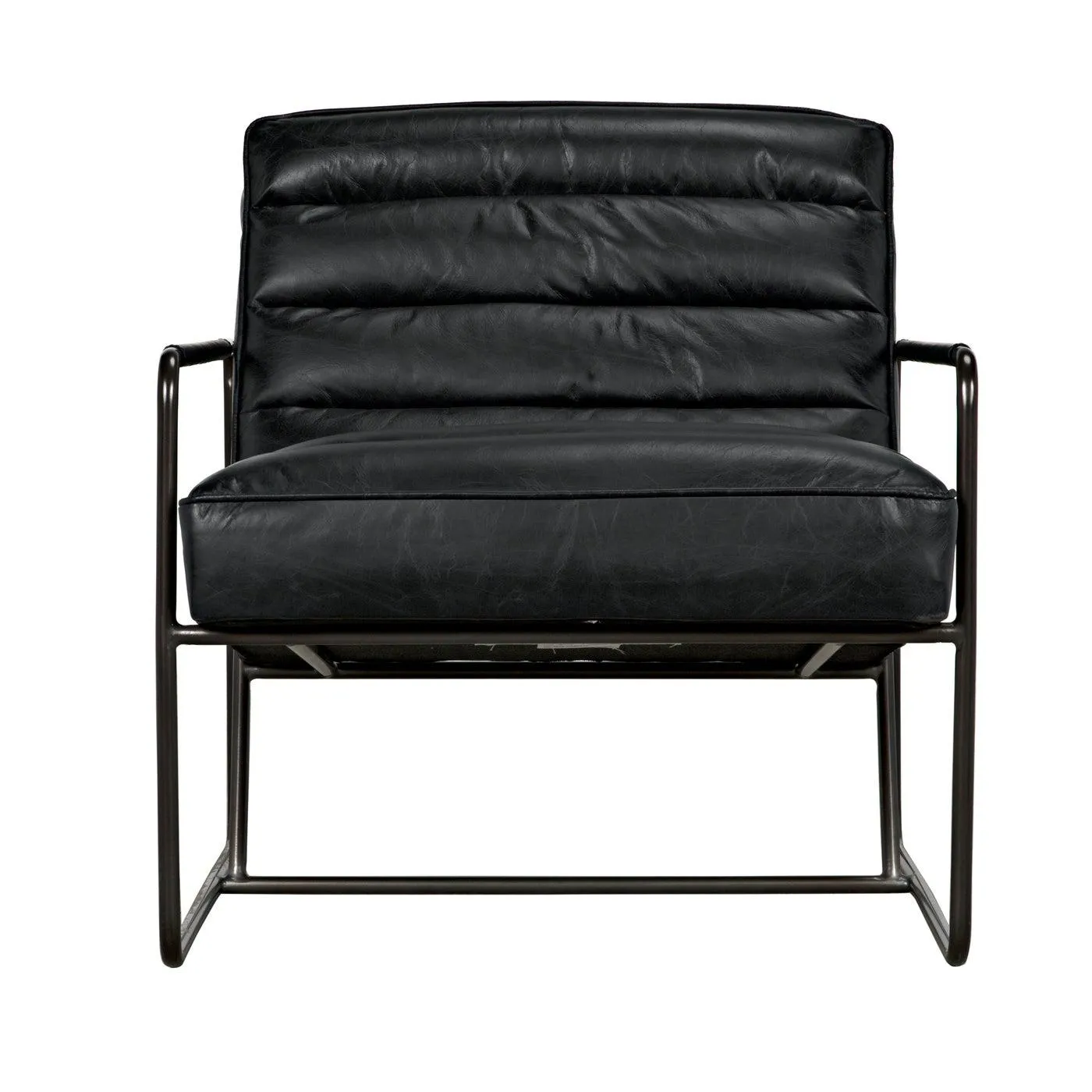 Demeter Chair, Metal and Leather