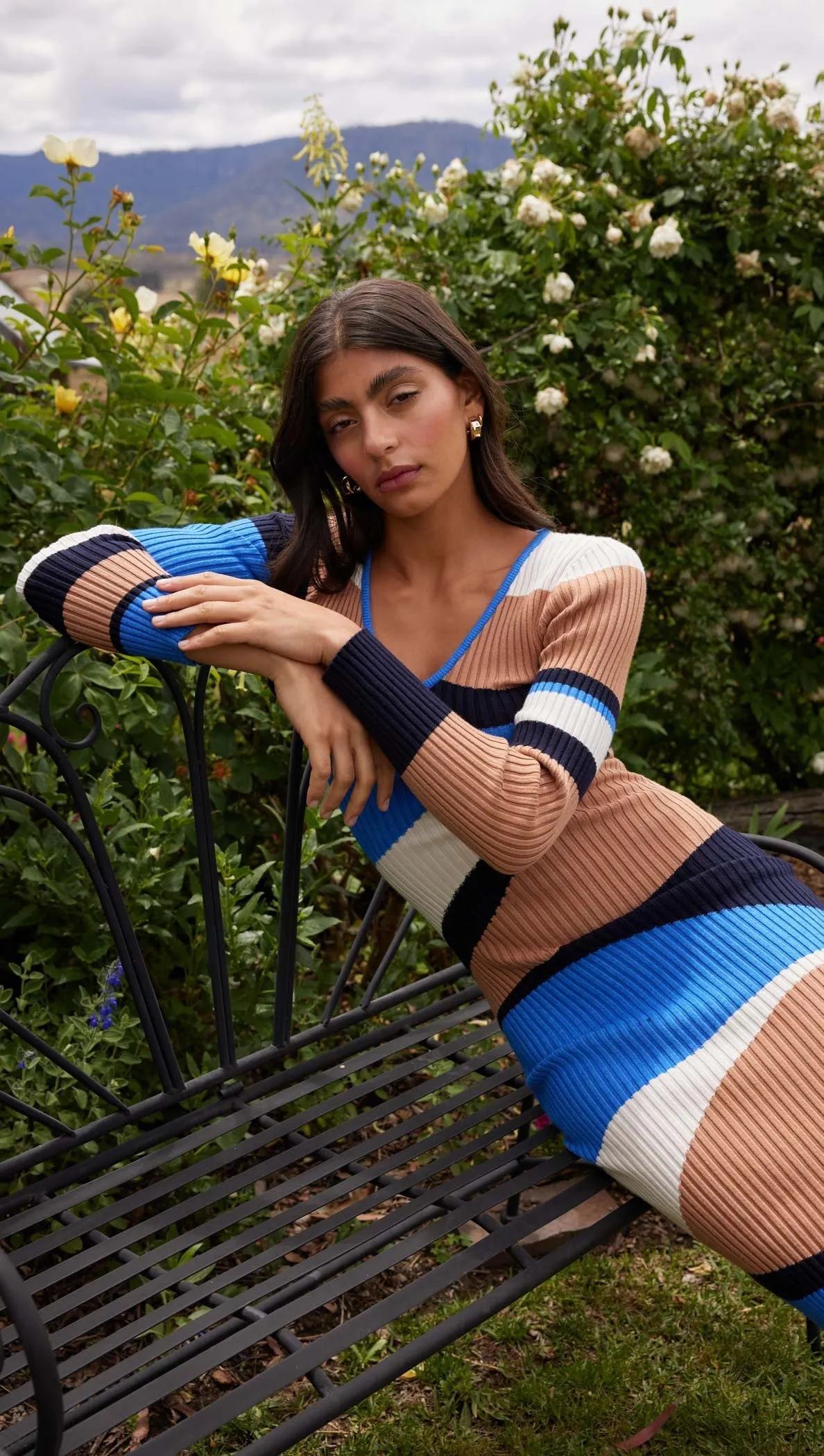 Edras Intarsia Knit Midi Dress - Multi