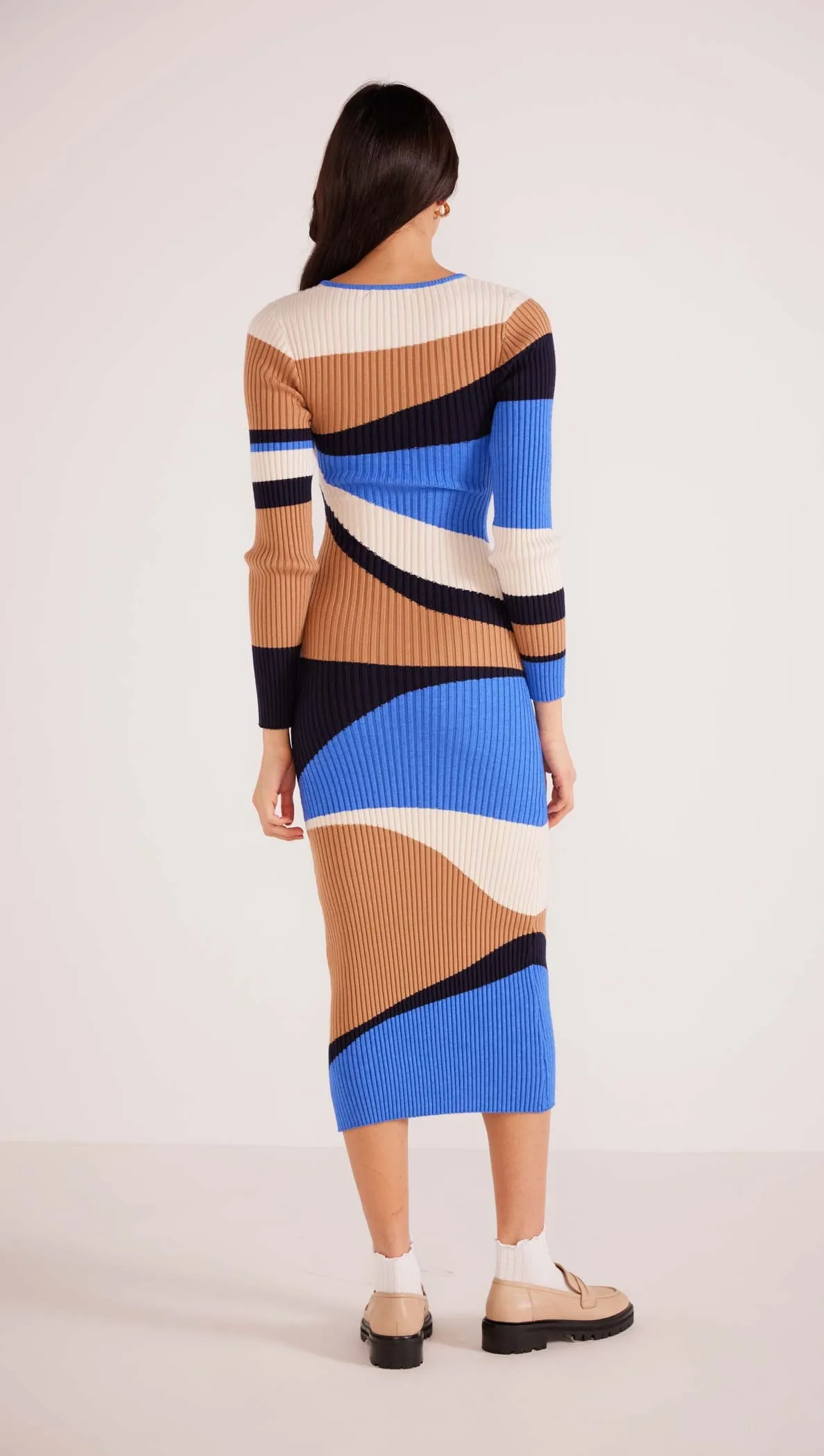 Edras Intarsia Knit Midi Dress - Multi