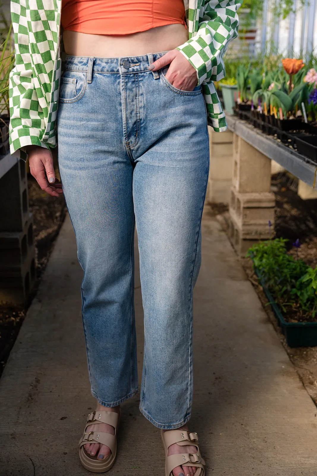 Faith Button Fly Jeans