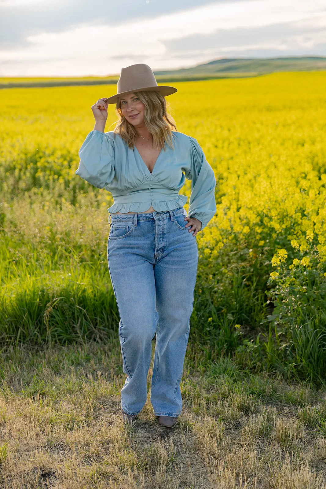 Faith Button Fly Jeans