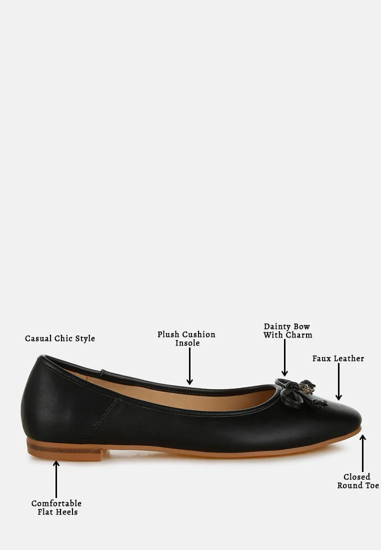 Faux Leather Casual Ballerinas By RAG