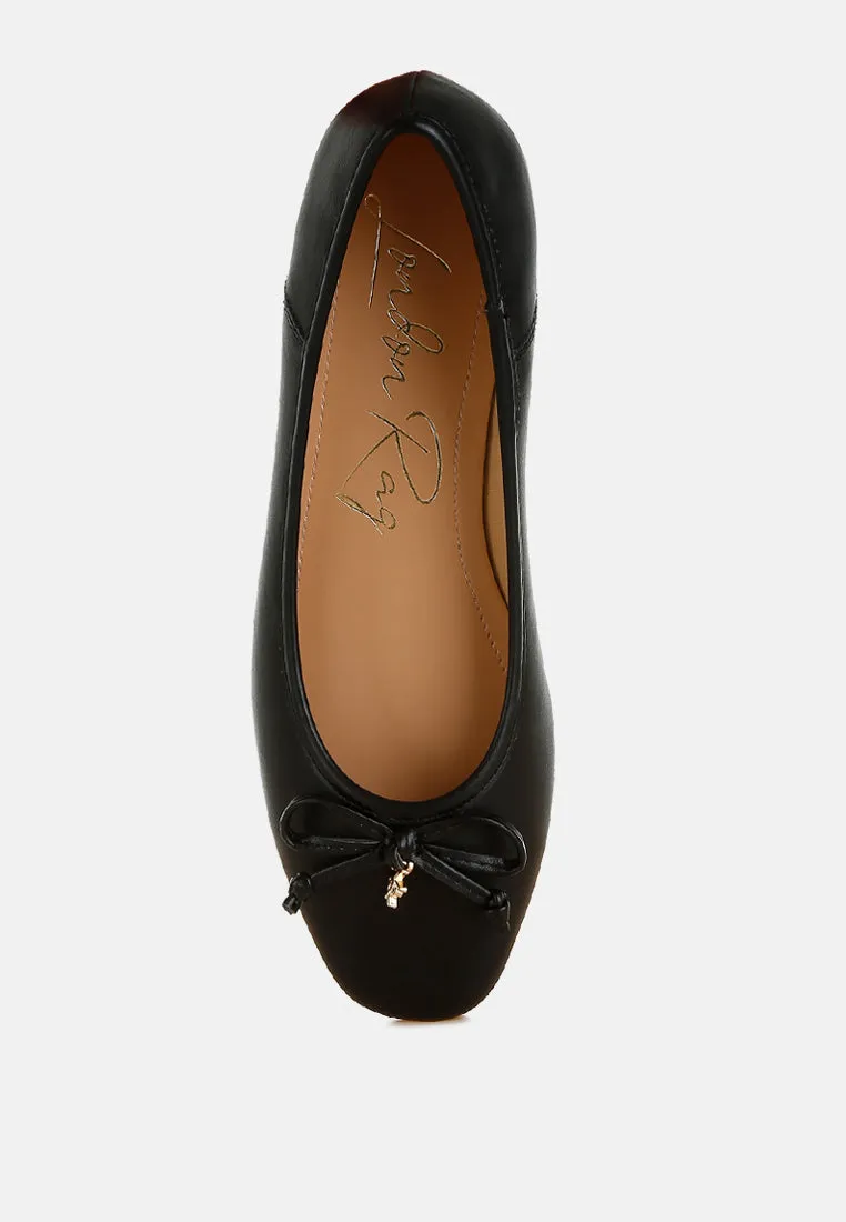 Faux Leather Casual Ballerinas By RAG