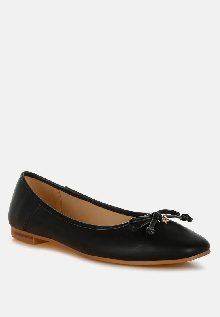 Faux Leather Casual Ballerinas By RAG
