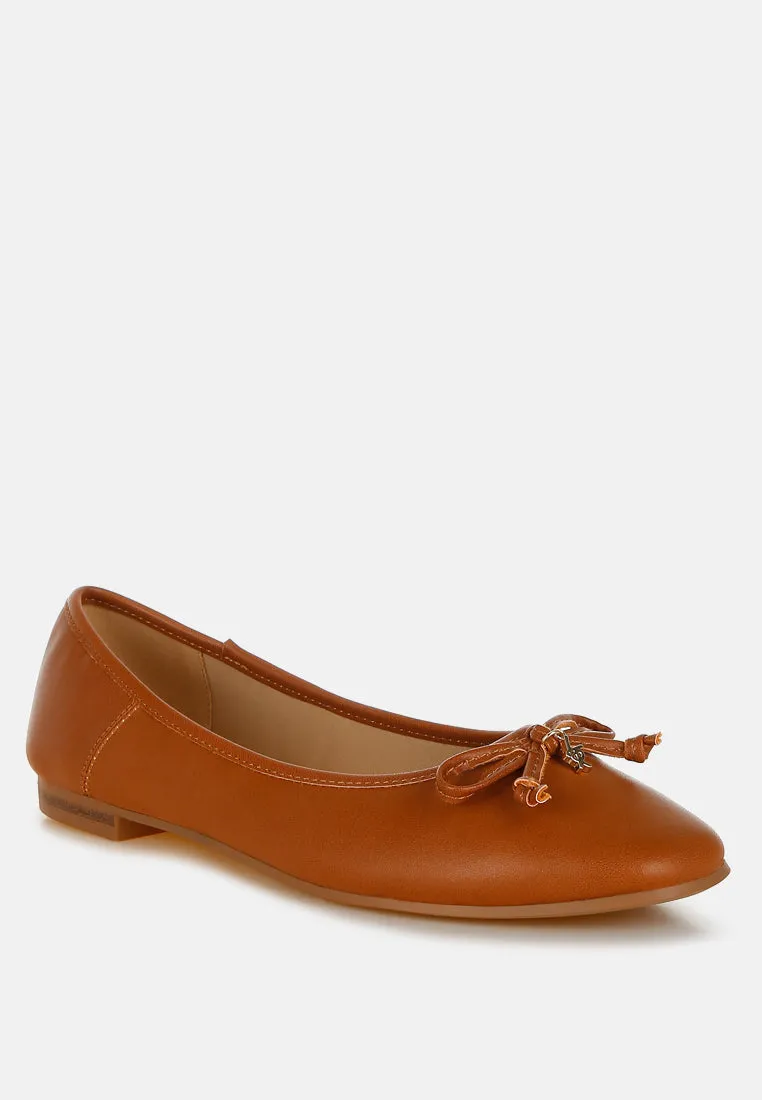 Faux Leather Casual Ballerinas By RAG