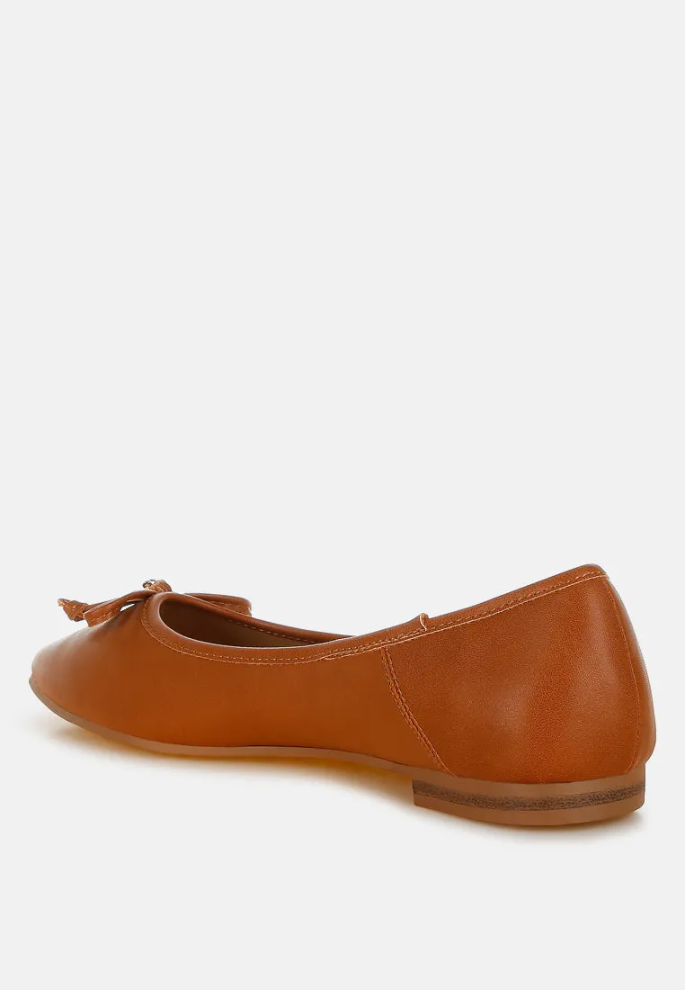 Faux Leather Casual Ballerinas By RAG