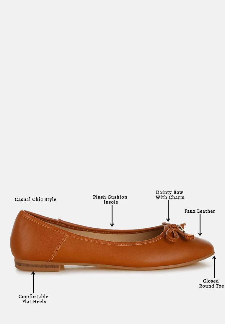 Faux Leather Casual Ballerinas By RAG