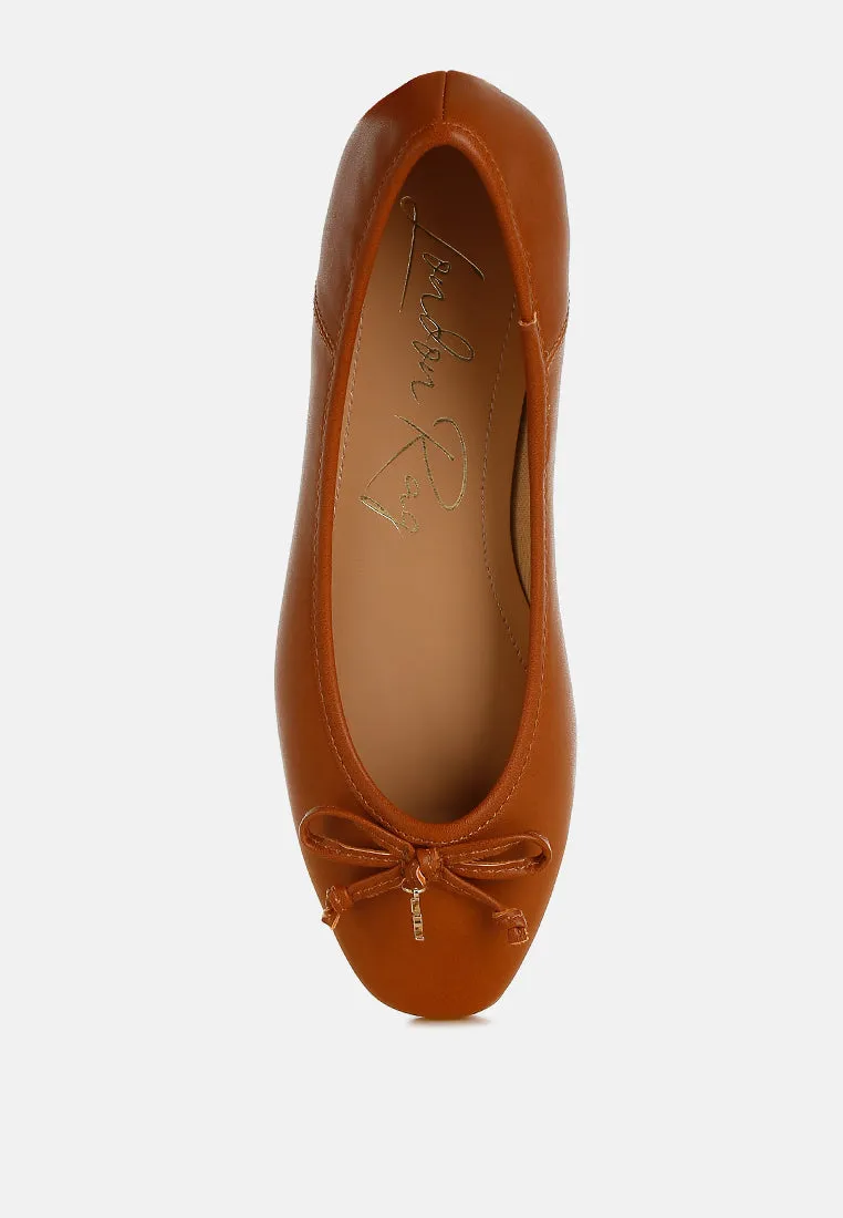 Faux Leather Casual Ballerinas By RAG
