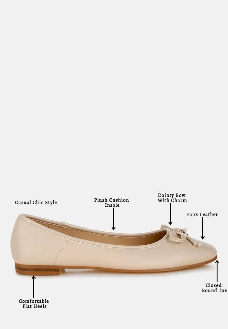Faux Leather Casual Ballerinas By RAG