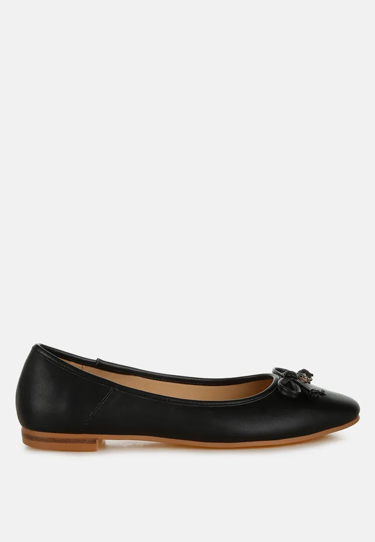 Faux Leather Casual Ballerinas By RAG